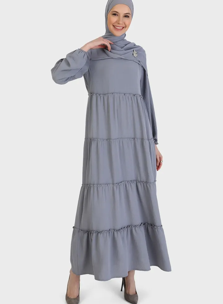Puff Sleeve Tiered Dress