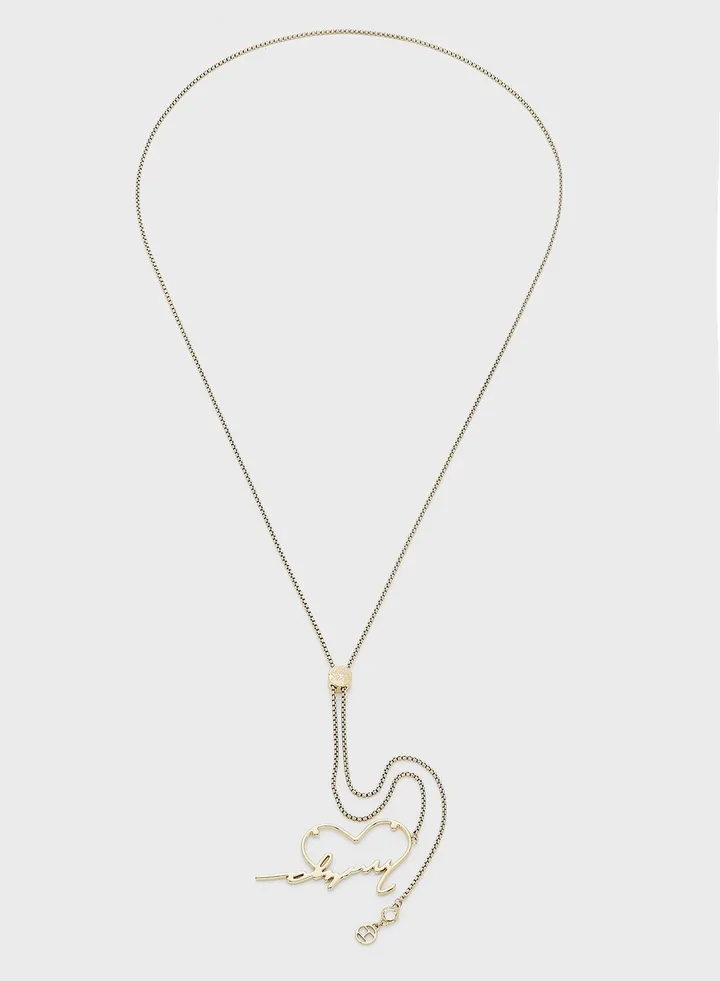 Ionic Gold Stainless Steel With Crystal Necklace