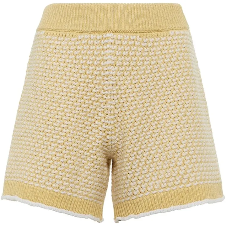 Cashmere and cotton knit shorts