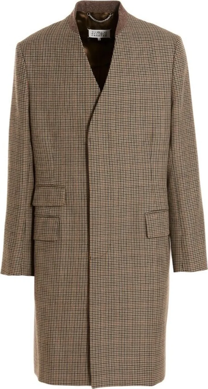Maison Margiela Checked Single-Breasted Coat