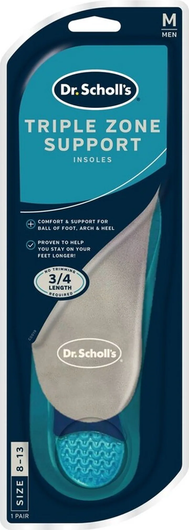 Dr. Scholl's Triple Zone Comfort Insoles for Men - Size (8-13)