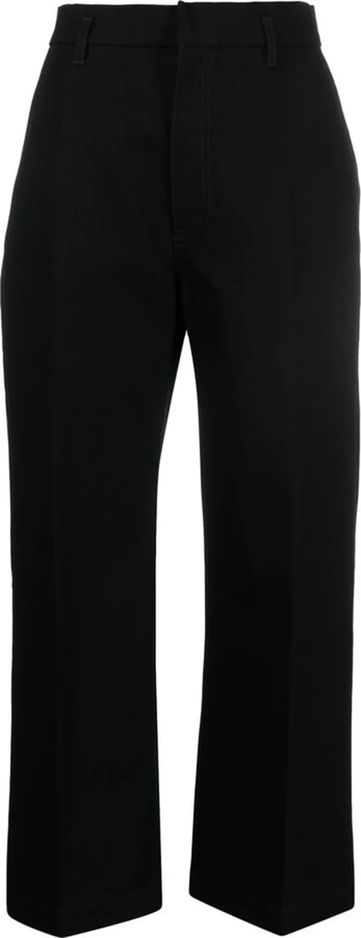 Pressed Crease Wide-Leg Jeans