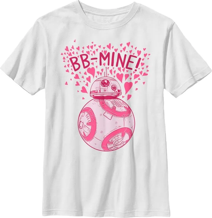 Boy's Star Wars The Last Jedi Valentine's Day BB-Mine T-Shirt - White - X Small