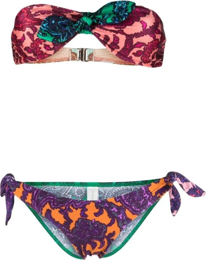 Tiggy Tie paisley-print bikini