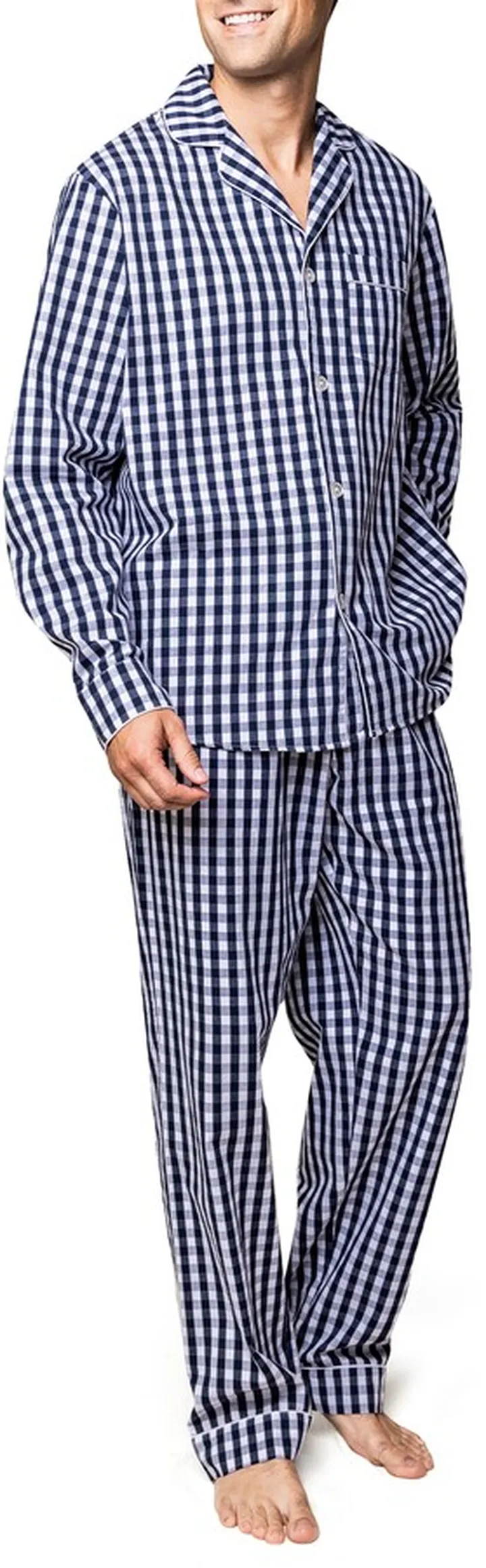 Men's Gingham Cotton Pajamas