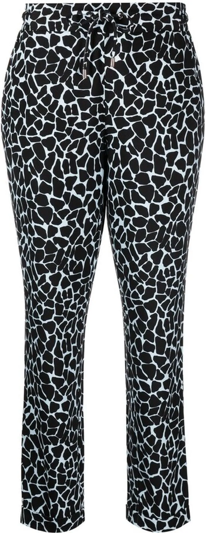 Giraffe-Print Cropped Trousers