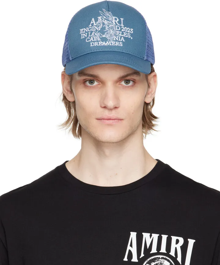AMIRI Blue Pegasus Trucker Cap
