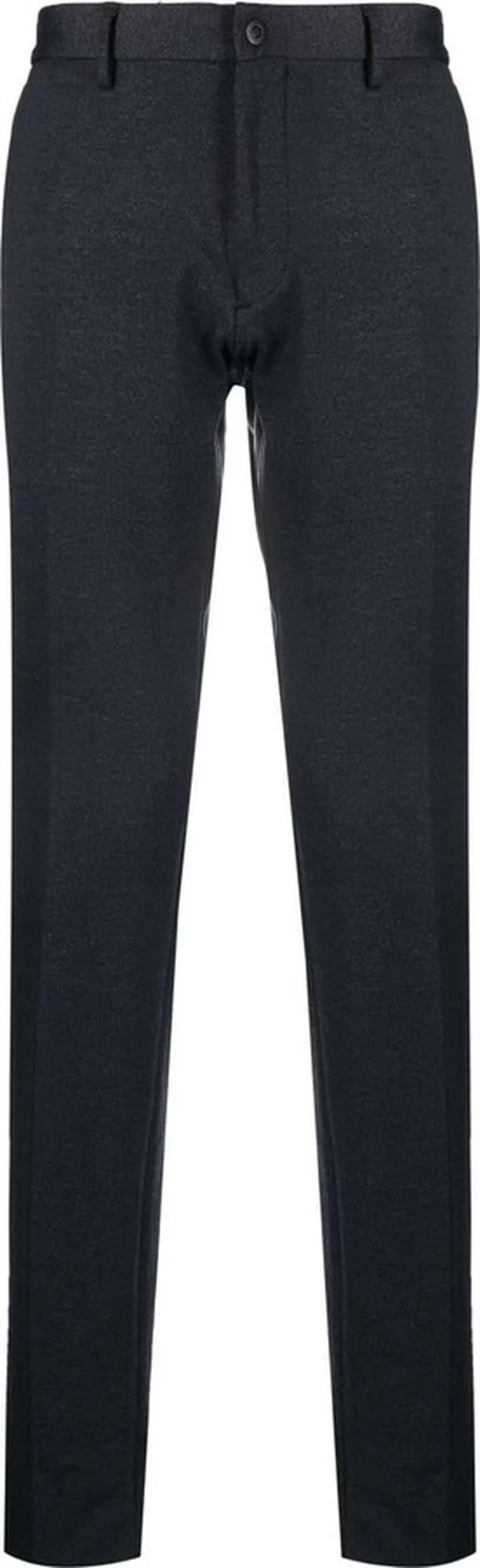Waistband-Detailing Straight-Leg Trousers