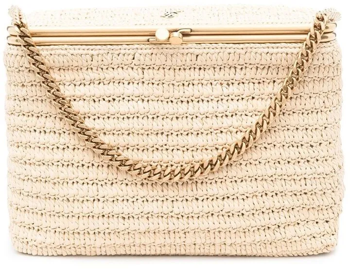 Interwoven Raffia Tote Bag
