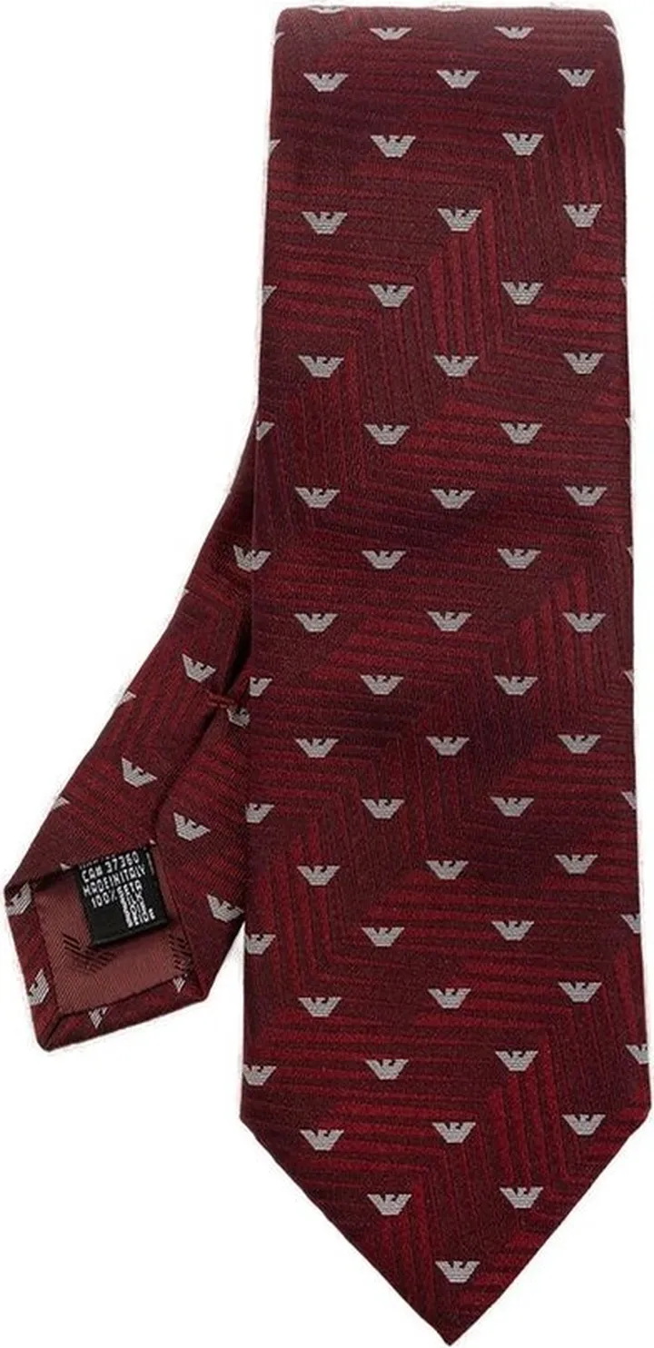 Emporio Armani Logo-Jacquard Pointed Tip Tie