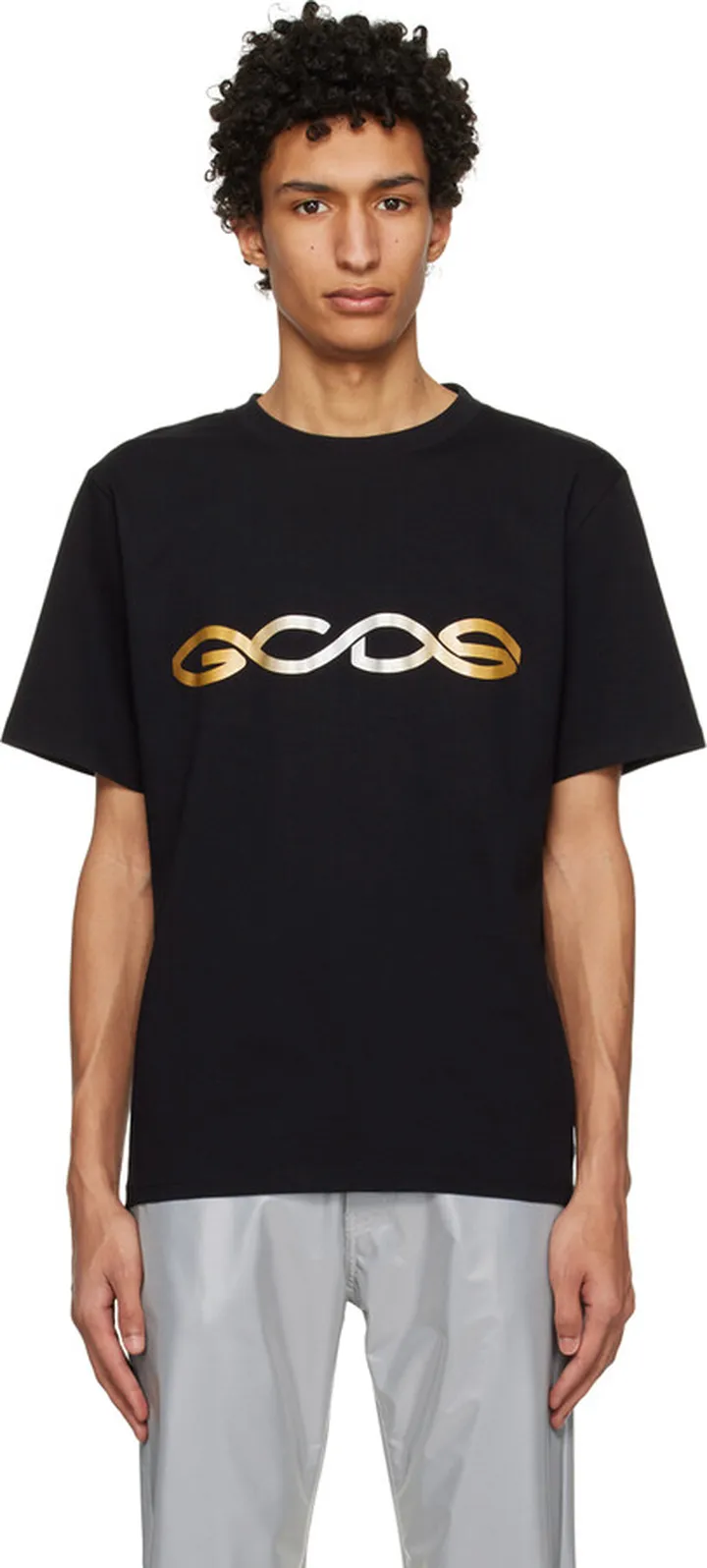 GCDS Black Reflective T-Shirt