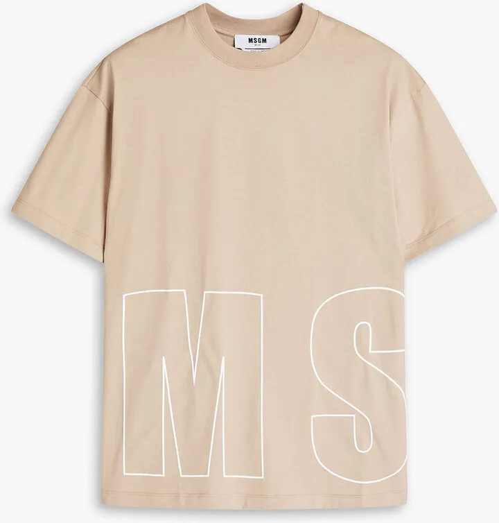 Printed cotton-jersey T-shirt