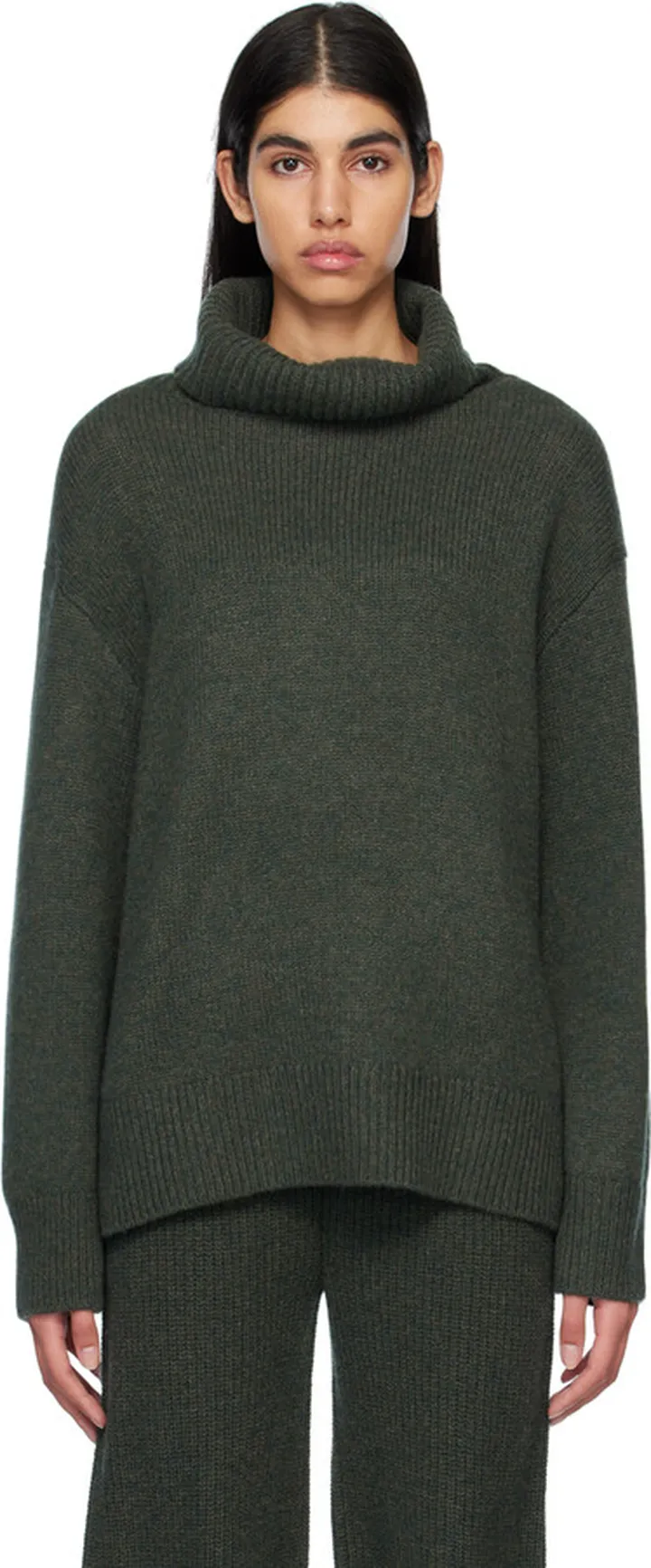 LISA YANG Green 'The Holly' Turtleneck