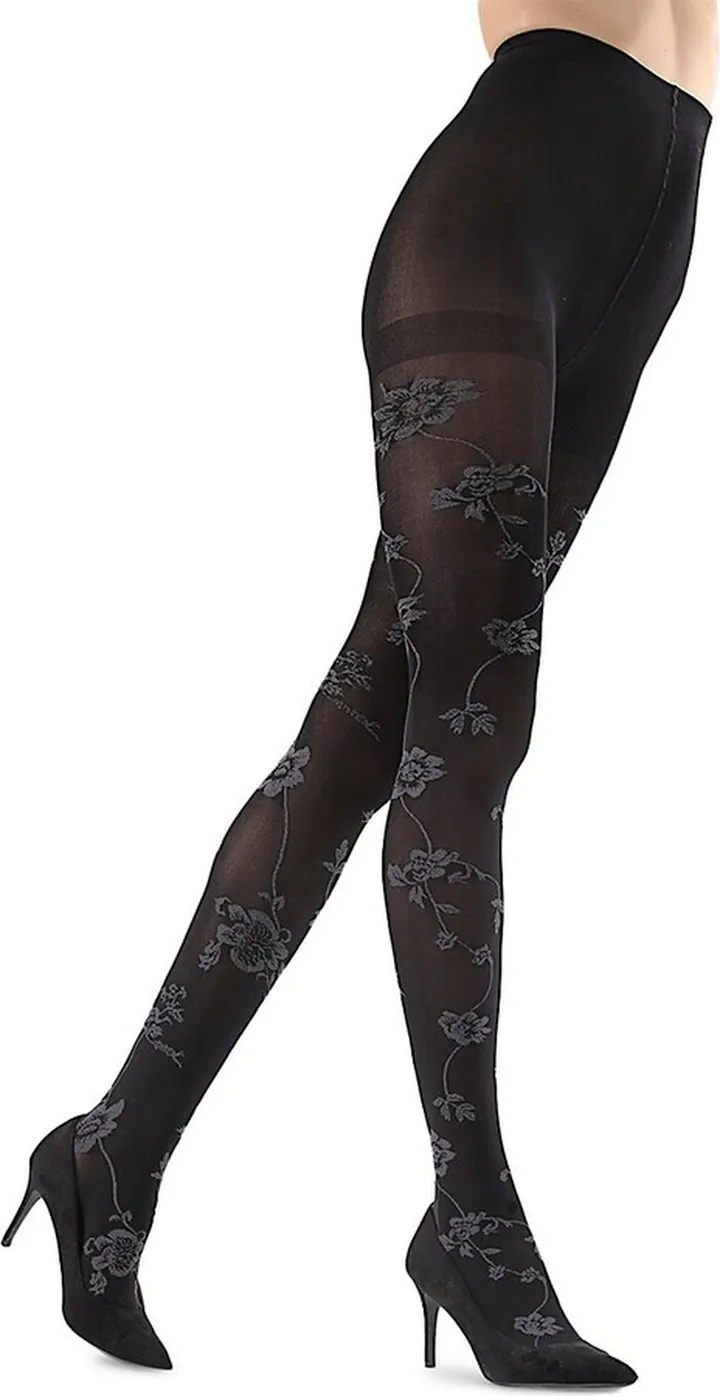 Wild Floral Opaque Tights