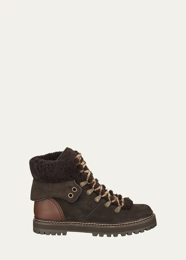 Eileen Fur-Lined Lace-Up Boots