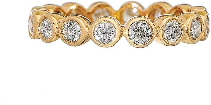 Modern Bezel Diamond Band Ring