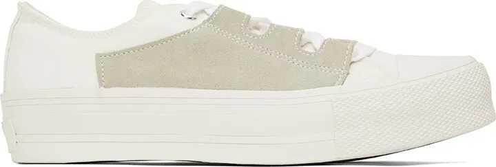 NEEDLES White Asymmetric Ghillie Sneakers