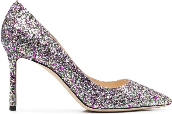 Romy 85Mm Glitter Pumps