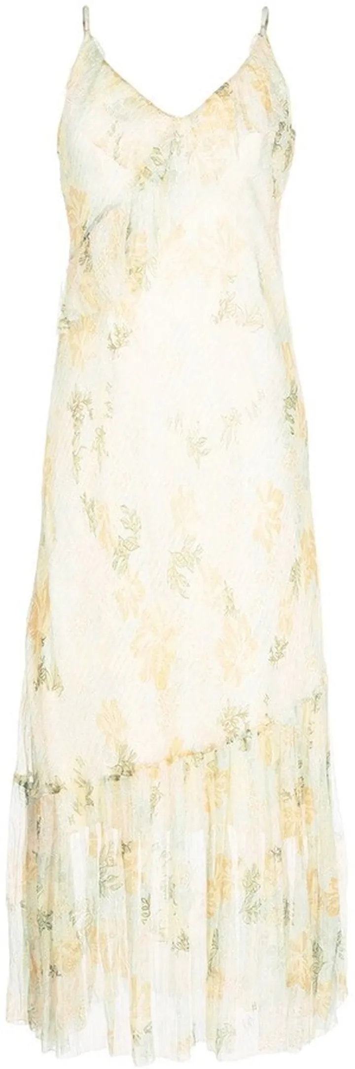 Belle rose-print bias midi dress