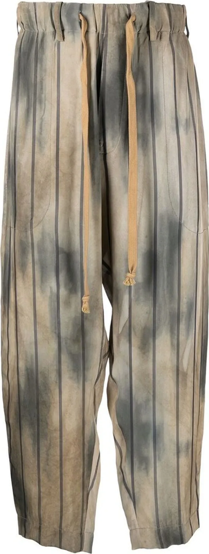 Stripe-Print Tapered Trousers