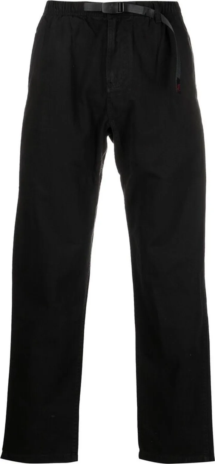 Belted-Waist Straight-Leg Trousers