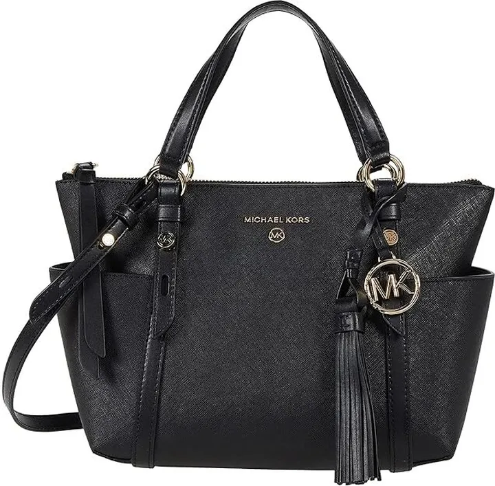 MICHAEL Michael Kors Sullivan Small Convertible Top Zip Tote (Black) Handbags
