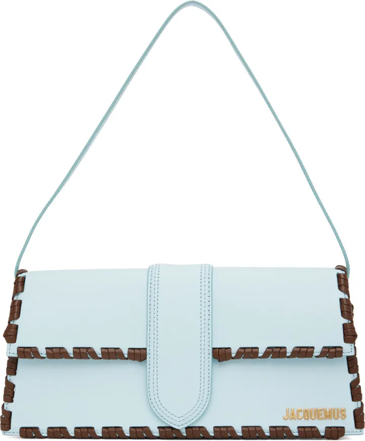 Jacquemus Blue Le Raphia 'Le Bambino Long Lacet' Bag