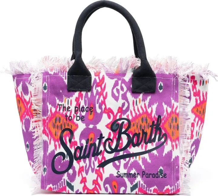 Colette ikat print beach bag