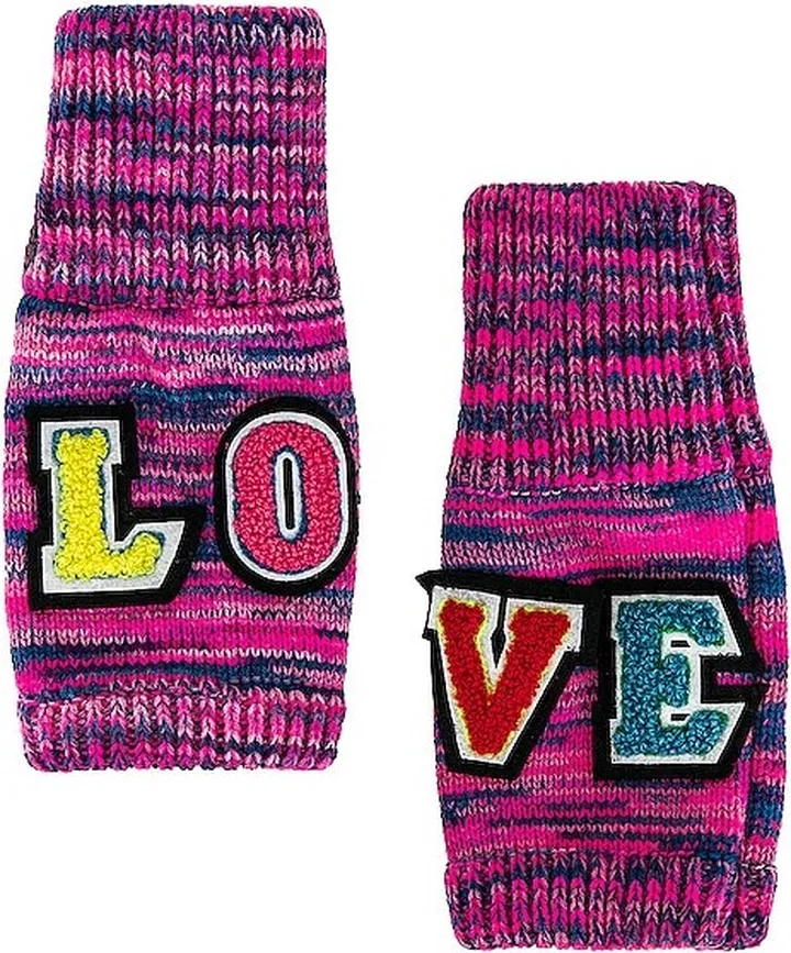 Multi Knit Love Mittens