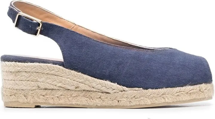 Denim Open-Toe Espadrilles