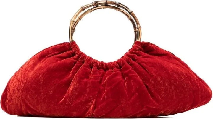 Velvet Ruched Shoulder Bag