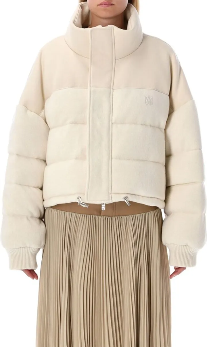 Amiri Funnel-Neck Cropped Padded Jacket