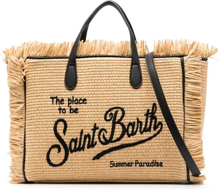 Colette logo-embroidered woven tote bag