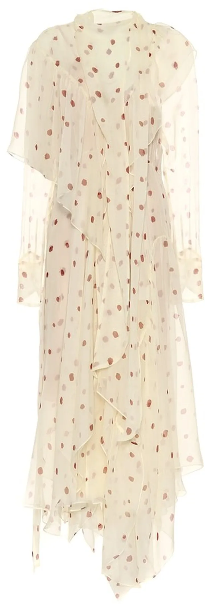 Alonsa dotted silk midi dress