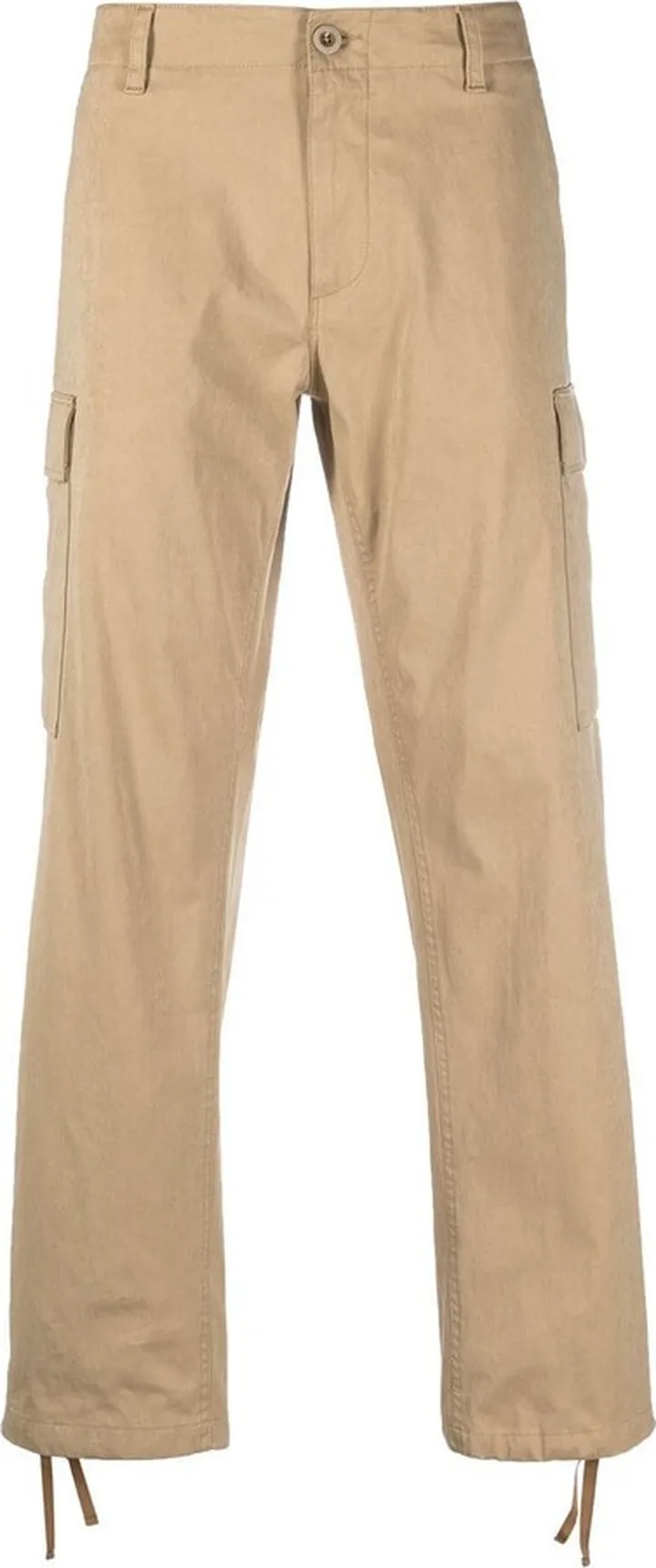 Straight-Leg Cotton Cargo Trousers
