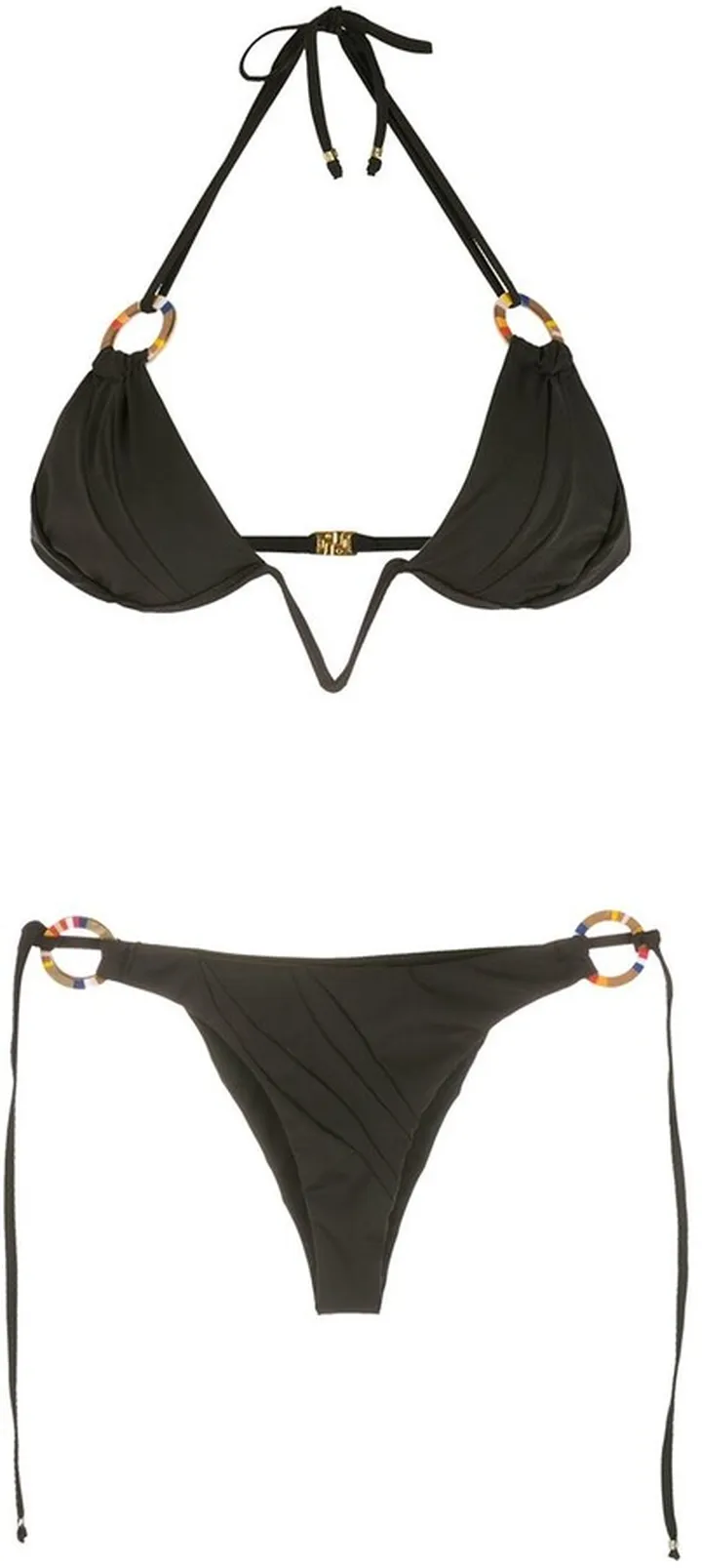 Ring-Detail Halterneck Bikini