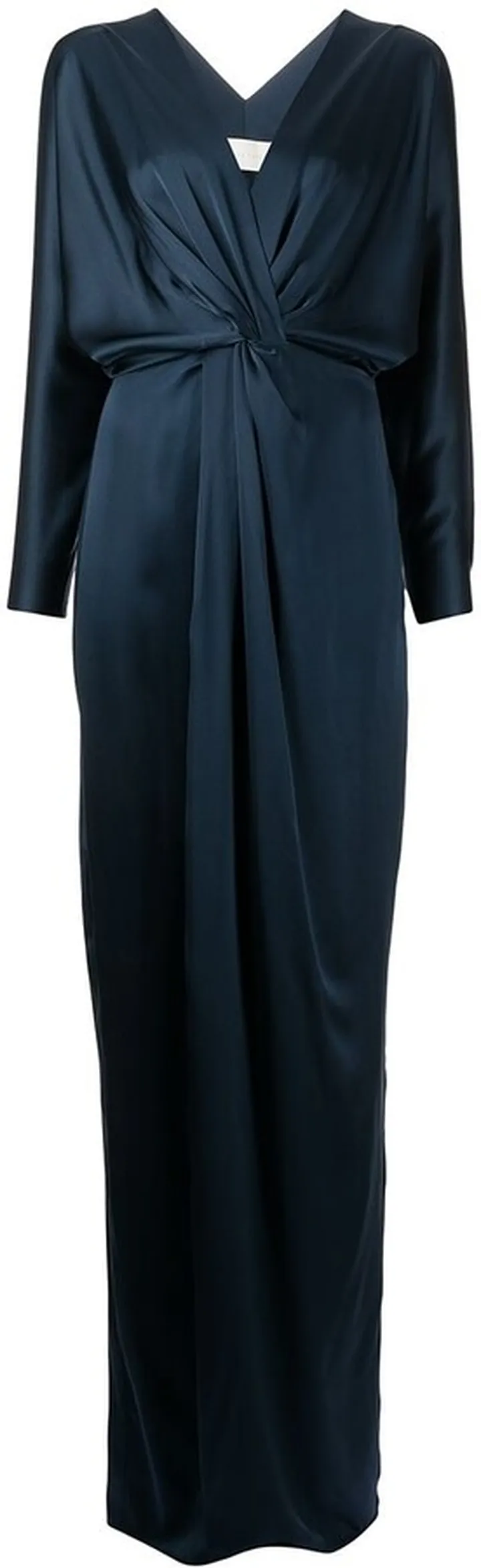 Twist-Detail Silk Gown