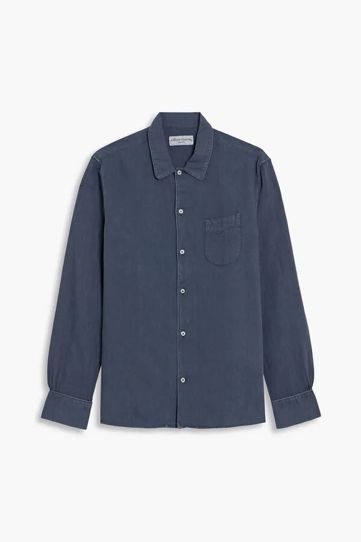 Cotton and linen-blend shirt