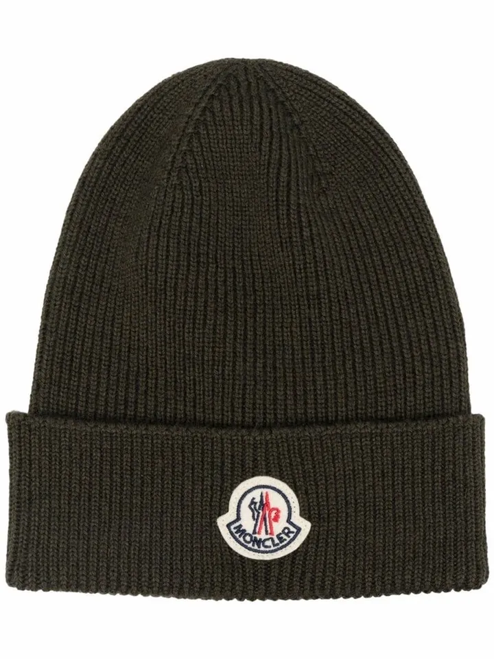 Logo Plaque Beanie Hat