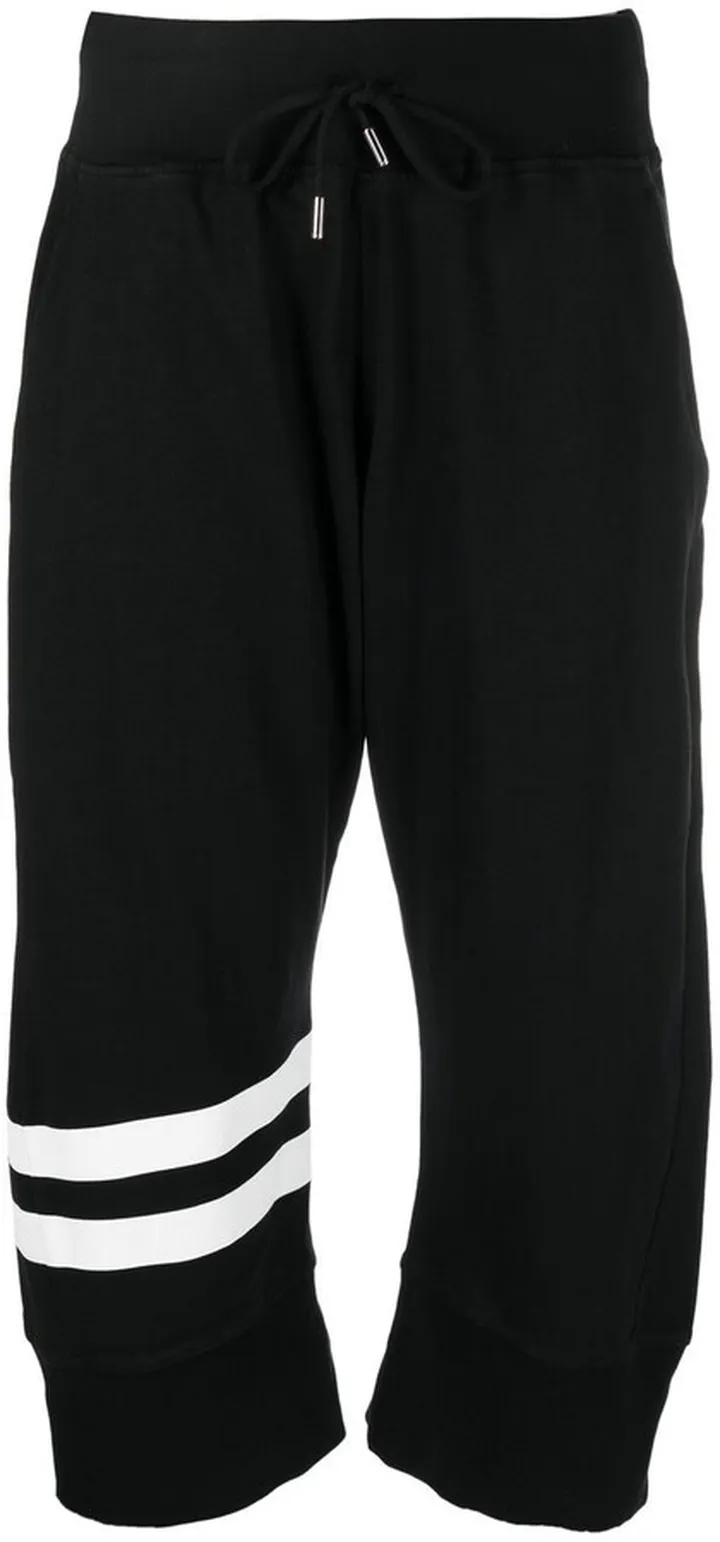 Cropped Logo-Print Track Pants