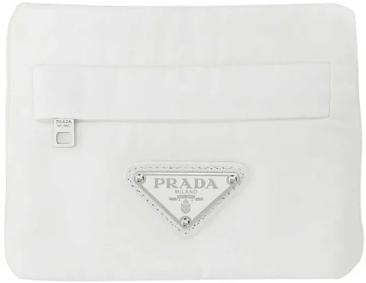 Prada Logo Plaque Wristband Pouch