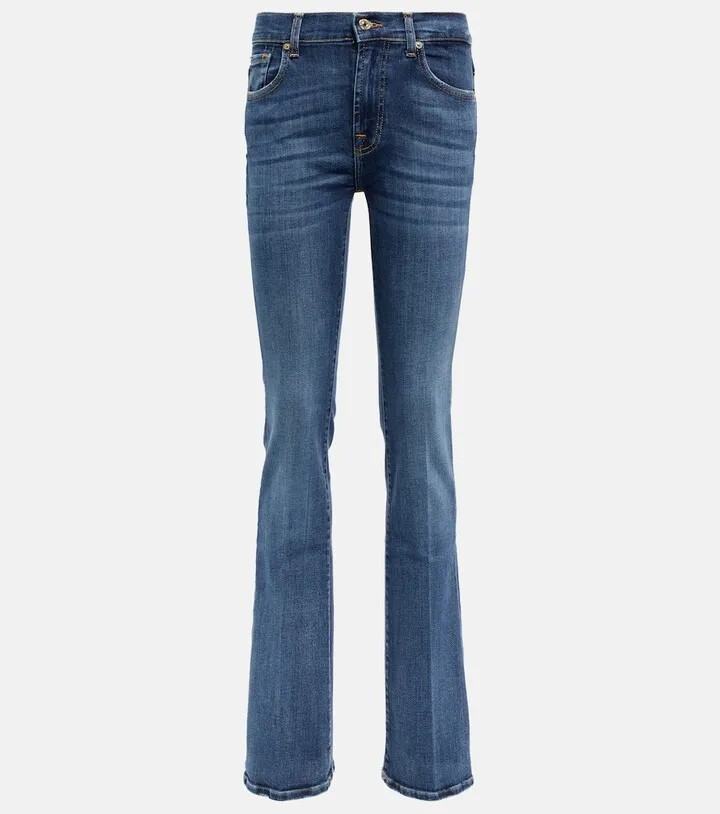 Mid-rise bootcut jeans