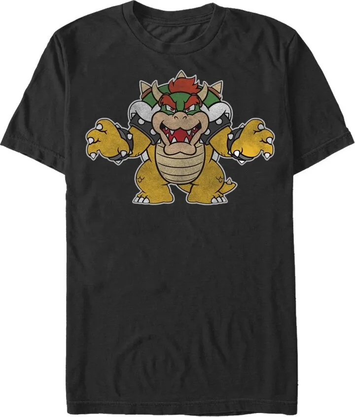 Men's Nintendo Bowser T-Shirt - Black - Large