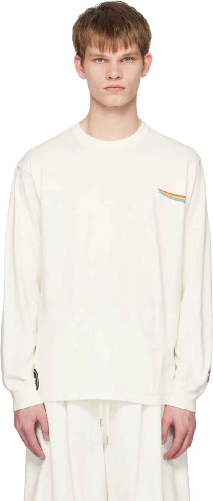UNDERCOVER Off-White Print Long Sleeve T-Shirt