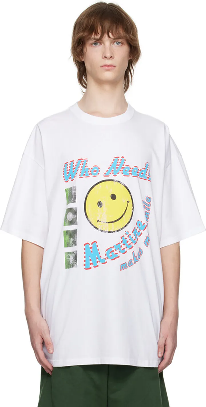 Martine Rose White Graphic T-Shirt