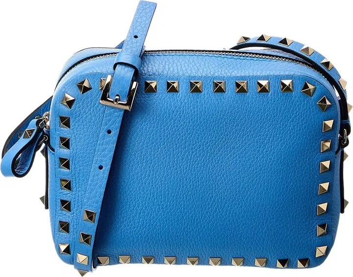 Valentino Rockstud Grainy Leather Camera Bag