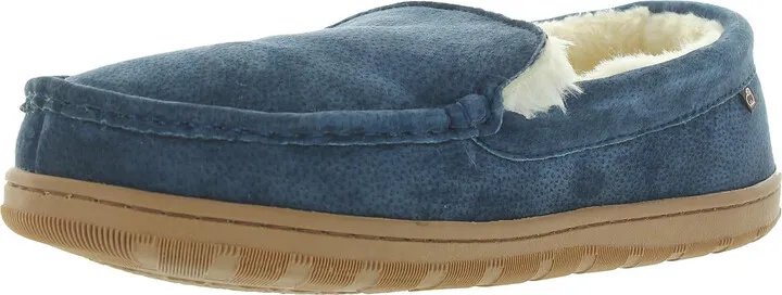 Harrison Mens Suede Slip On Moccasin Slippers