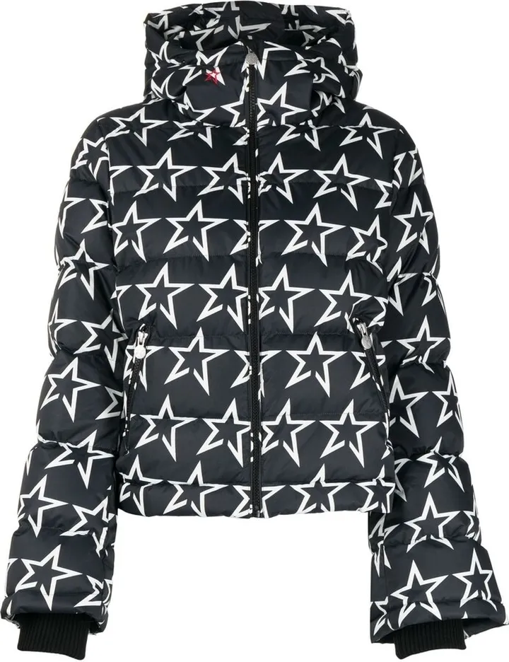 Star-Print Hooded Puffer Jacket