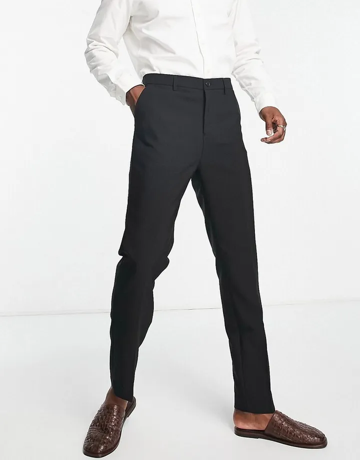 Bando slim fit suit pants in black