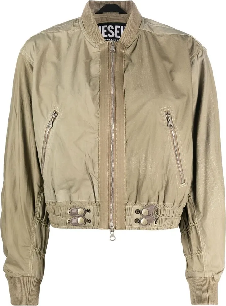 Long-Sleeve Zip-Up Bomber Jacket